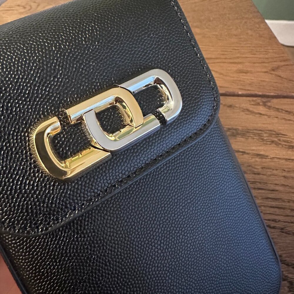 NWT! NEW! Marc Jacobs The Double J Link Phone Crossbody -Women Black - Picture 3 of 7